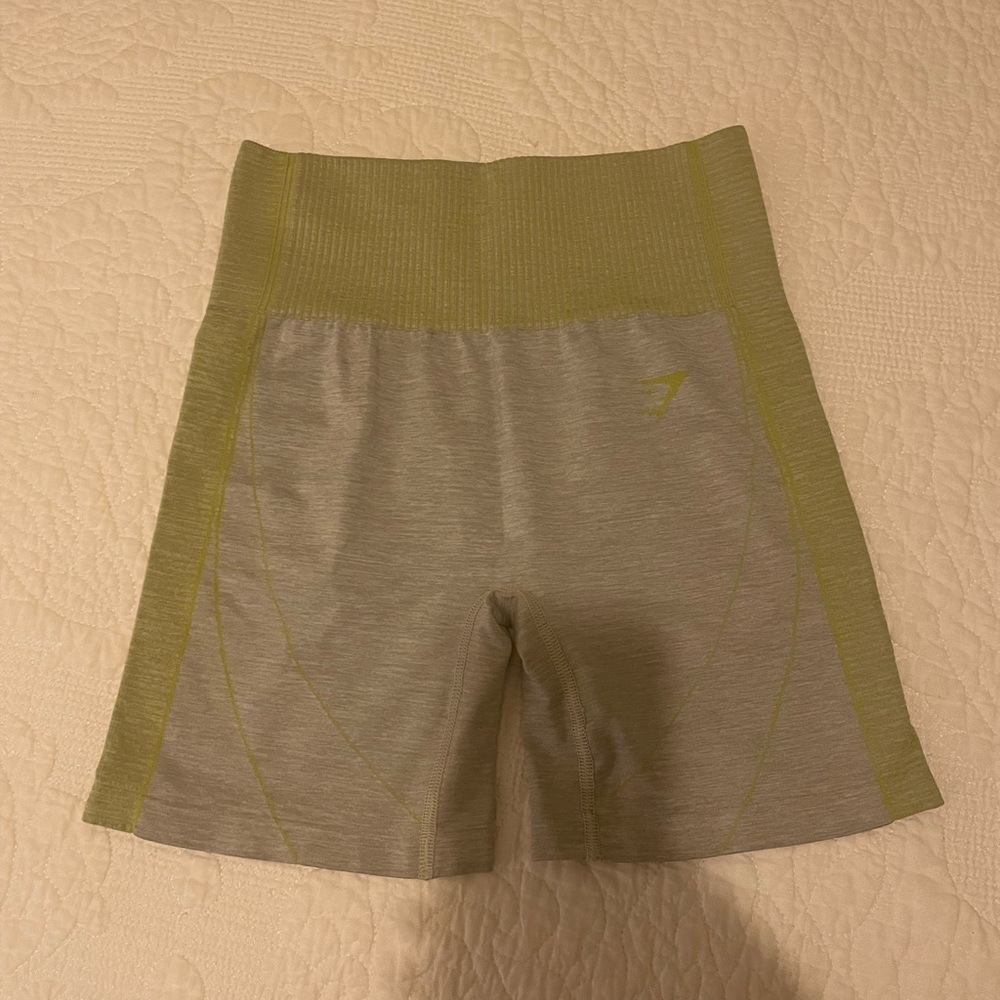 Gymshark, Green and gray, small shorts